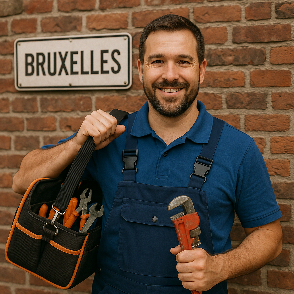 Un artisan souriant de l'équipe Alo Artisan BE