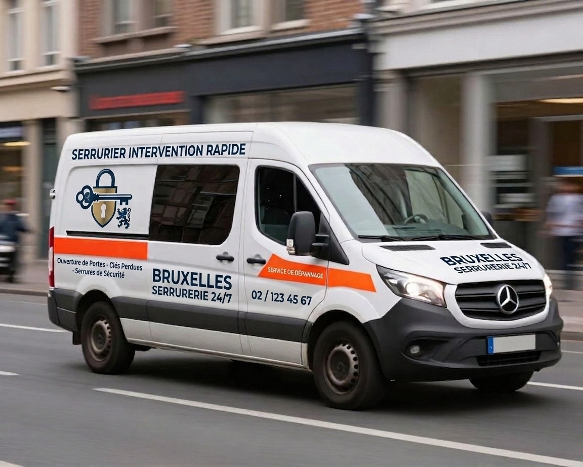 Camionnette de serrurier à Bruxelles