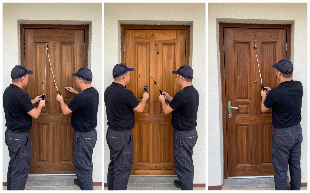 Étapes d'installation complète d'une porte blindée